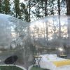 The bubble tent has two large rooms and two entries